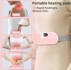 Period Pain Cramp Relief Belt -Portable Menstrual Heating Pad, Heated Belly Belt for Menstrual Cramp Relief with 3 Heat Levels and 4 Modes, Electric Belt Massage for Women and Girls