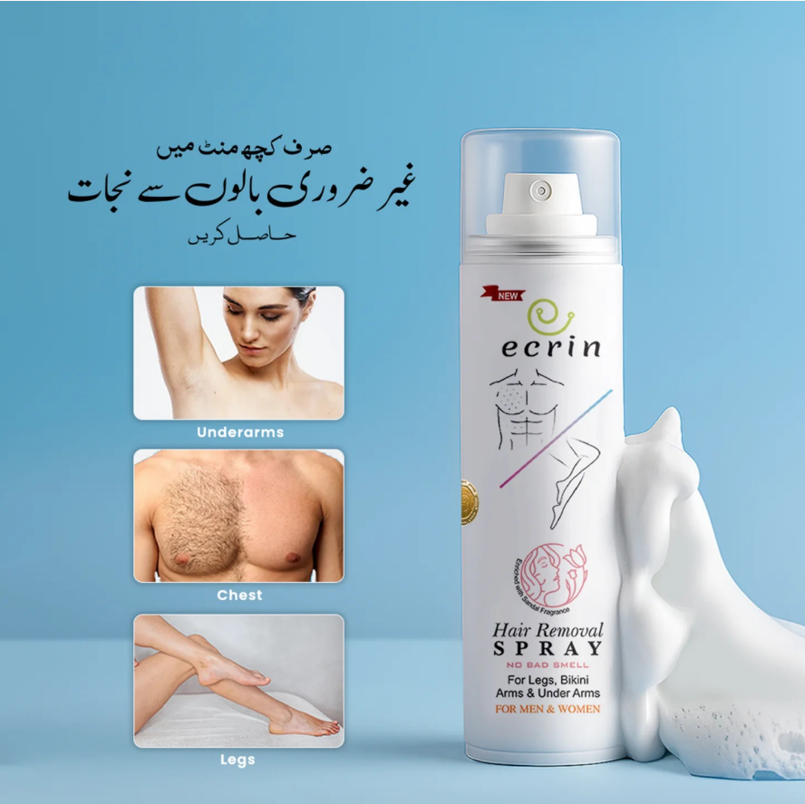 New Ecrin Hair Removal Foaming Spray - Advance Formula with Refreshing Fragrance (200ml)