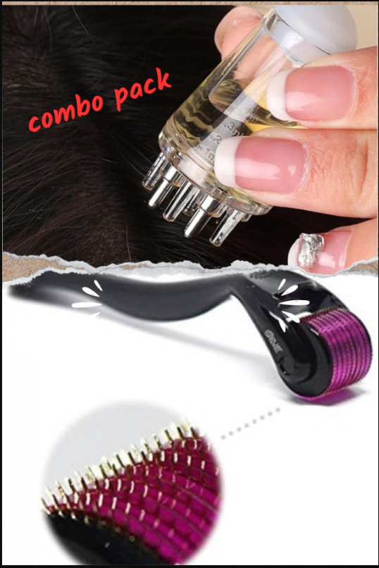 Comb Pack Scalp Root Hair Oil Applicator | Derma Roller